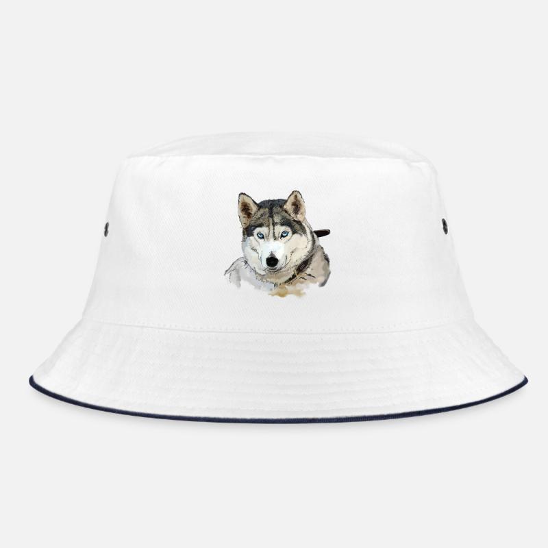Husky - Bucket Hat - Weiß/Navy