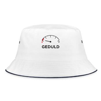 Ungeduldig Geduld Lustig Statement Witzig Humor - Bucket Hat - Weiß/Navy - Vorne