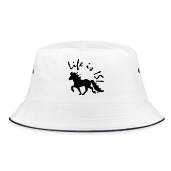 La vie est Isi, cheval islandais, islandais - Bob - blanc/marine - Devant