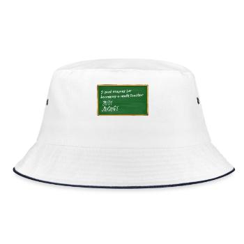 Vacation teacher school teacher Professor funny sayings - Bucket Hat - white/navy - Front