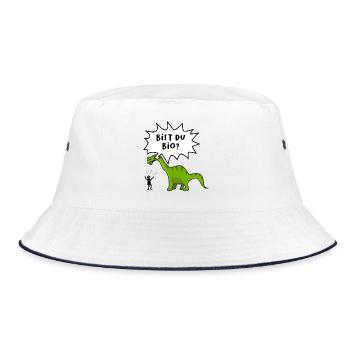 Vegetarian Dinosaur Funny Funny Saying Fun - Bucket Hat - white/navy - Front