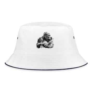 gorilla - Bucket Hat - white/navy - Front