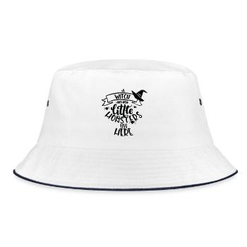 Chapeau de sorcière en rotation - Bob - blanc/marine - Devant