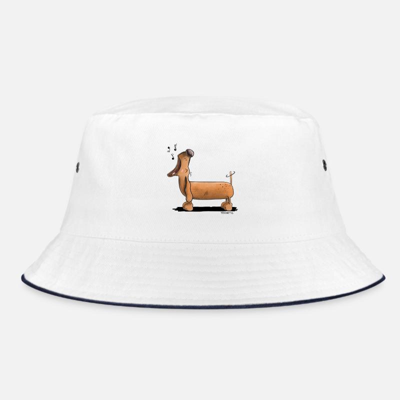 Crier Dachshund - Teckel - Bande Dessinée - Bob - blanc/marine