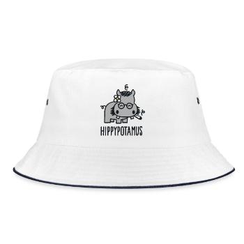 Hippypotamus - Bucket Hat - white/navy - Front