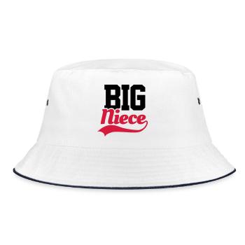 Big Niece - Bucket Hat - white/navy - Front