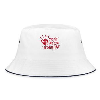Trust me I'm a dentist - Bucket Hat - white/navy - Front
