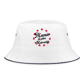 Mamie Mamy Grand-Mère Grand Mere Grands Parents - Bucket Hat - white/navy - Front