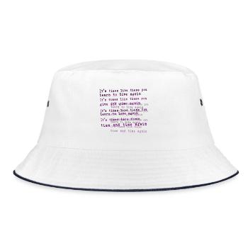 foo fighters lyric - Bucket Hat - white/navy - Front