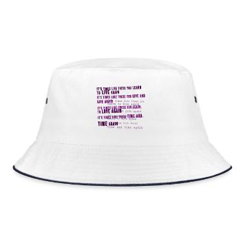 foo fighters lyric - Bucket Hat - white/navy - Front