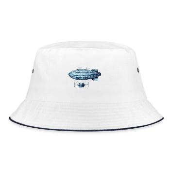 Blue Star Zeppelin - Bucket Hat - white/navy - Front