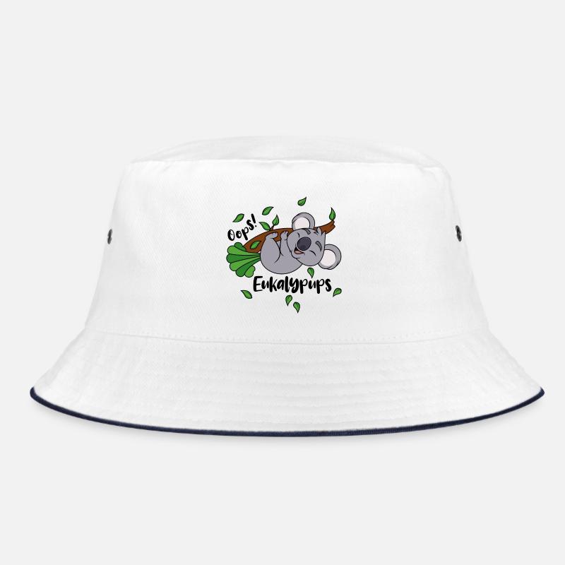 Koala Eukalyptus Oops Eukalypups Pups Tier Ast - Bucket Hat - Weiß/Navy