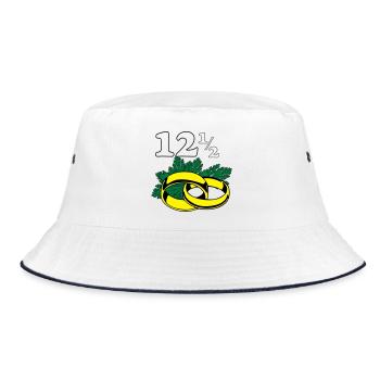 Parsley Wedding , 12,5 Years Wedding Anniversary (25) - Bucket Hat - white/navy - Front