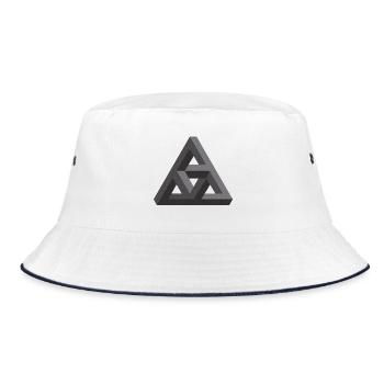 Fascinante pyramide de Penrose en gris - Bob - blanc/marine - Devant