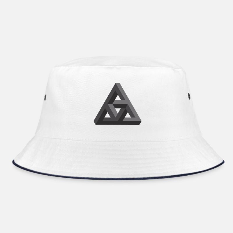 Abstract Geometry Pattern in Gray Bucket Hat