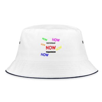 Dynamic Reminder Text Illustration - Bucket Hat - white/navy - Front