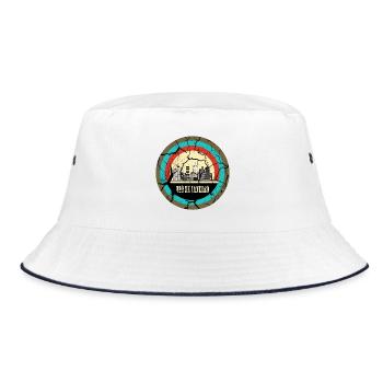 Rio de Janeiro vintage circle - Bucket Hat - white/navy - Front