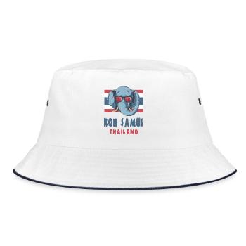 Koh Samui Thailand design - Bucket Hat - white/navy - Front