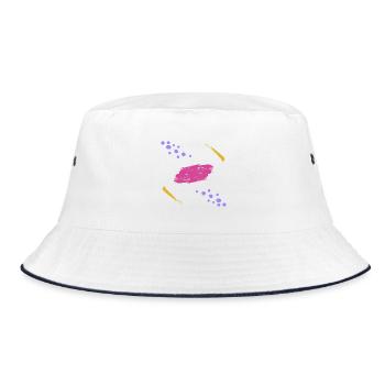 Comets orbiting their planet - Bucket Hat - white/navy - Front