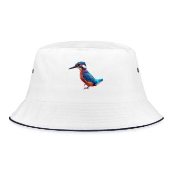 kingfisher - Bucket Hat - white/navy - Front