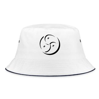 triskele - Bucket Hat - white/navy - Front