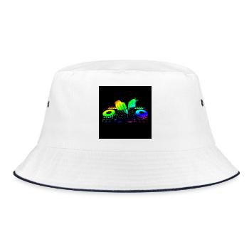 Disc Jockey - Bucket Hat - Weiß/Navy - Vorne