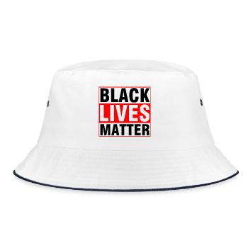 Black Lives Matter, Black Lives Matter - Bucket Hat - white/navy - Front