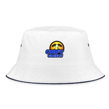 Corfu Greece design / gift idea - Bucket Hat - white/navy - Front