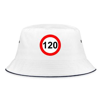 Panneau routier limite de vitesse 120 - Bob - blanc/marine - Devant