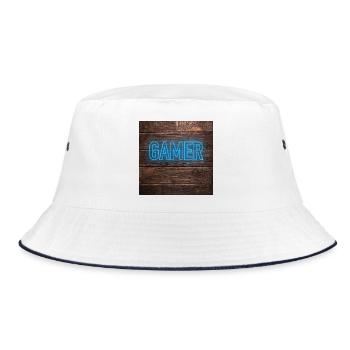 Gamer - Bucket Hat - white/navy - Front