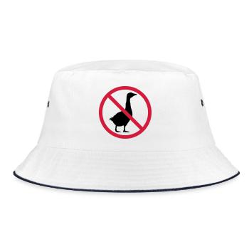 Goose forbidden sign - Bucket Hat - white/navy - Front