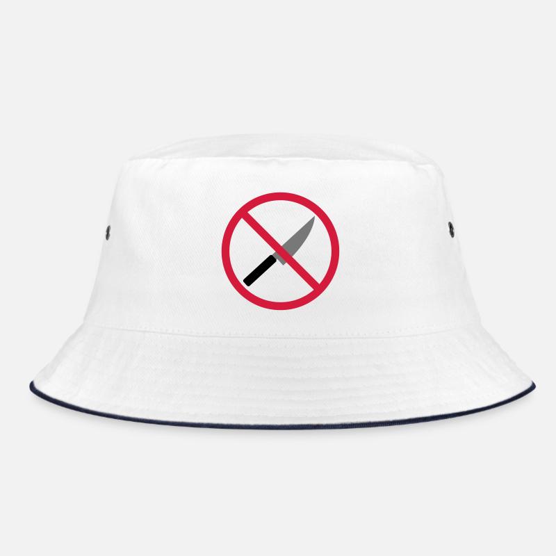 Verboten Schild Messer Bucket Hat