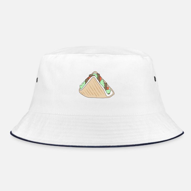 Döner *** blanko - Bucket Hat - Weiß/Navy