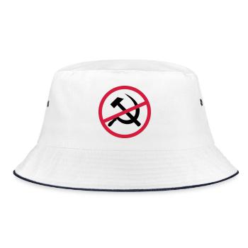 Signe du communisme interdit - Bob - blanc/marine - Devant