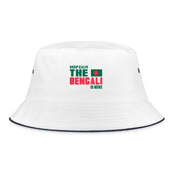 Keep Calm Bangladesh Design / Gift Idea - Bucket Hat - white/navy - Front