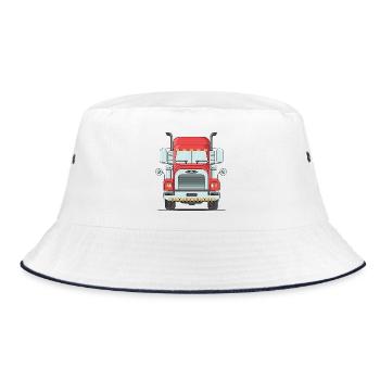 American Truck Laster - Bucket Hat - Weiß/Navy - Vorne
