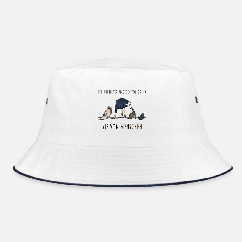 Ich hasse Menschen | Geschenkidee Tiere, Dreck DEU Bucket Hat