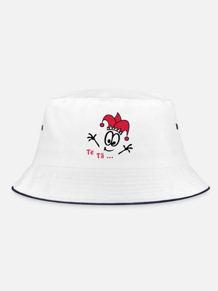 Karneval, Fasching - Bucket Hat - Weiß/Navy
