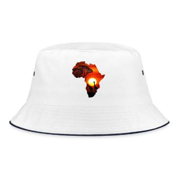 Africa safari continent - Bucket Hat - white/navy - Front