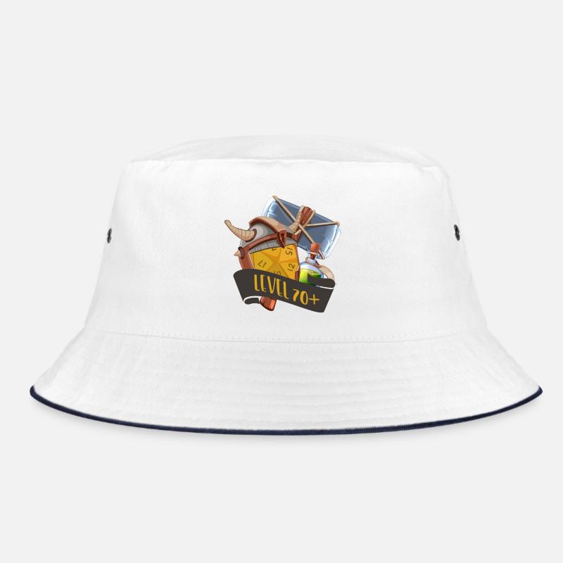 Level 70+ RPG Items Gamer Loot Design Bucket Hat