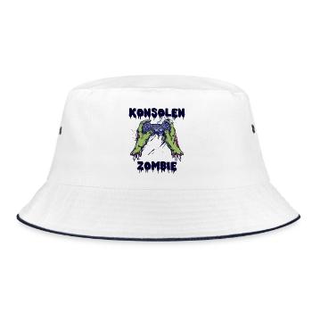 Zocker Konsole Controller Videogames Gamer Zocker - Bucket Hat - Weiß/Navy - Vorne
