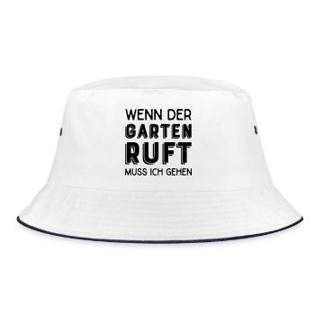 Hobbygärtner - Bucket Hat - Weiß/Navy - Vorne