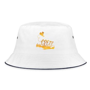 Crete - Bucket Hat - Weiß/Navy - Vorne