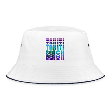 Tahiti Beach Palmen Design / Idée cadeau - Bob - blanc/marine - Devant