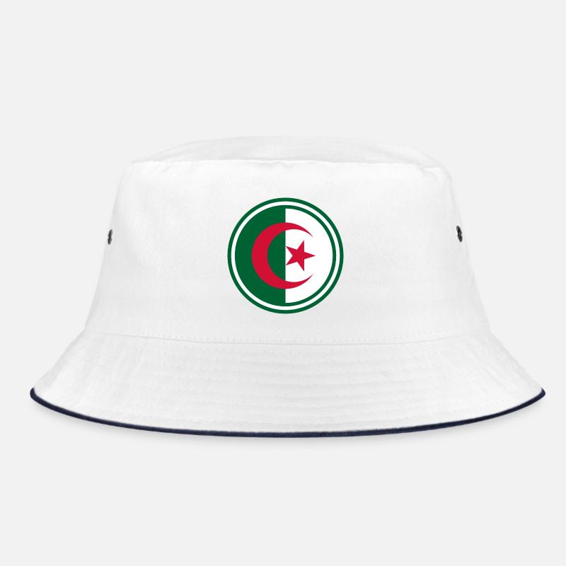 Algerien Flagge rund Bucket Hat