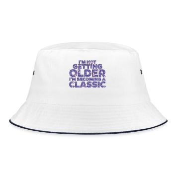 Statement Birthday - Bucket Hat - white/navy - Front