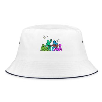 Beste Freunde Kumpel Freundschaft - Bucket Hat - Weiß/Navy - Vorne