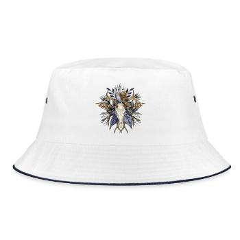 Crâne de Hiboux, Fleurs Mystique Design - Bob - blanc/marine - Devant