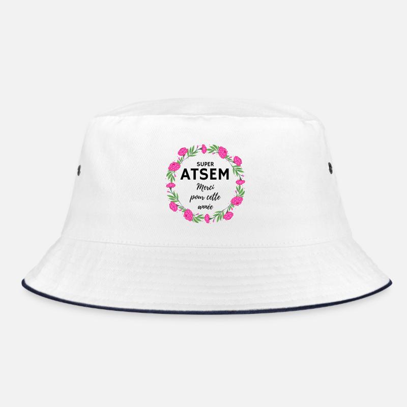 Super Atsem Merci pour cette année fleurs rose - Bob - blanc/marine