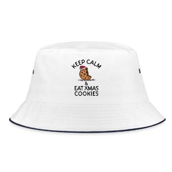 Statement Xmas Weihnachten - Bucket Hat - Weiß/Navy - Vorne
